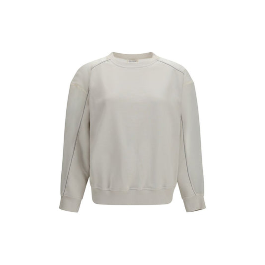 Brunello Cucinelli White Cotton Sweatshirt