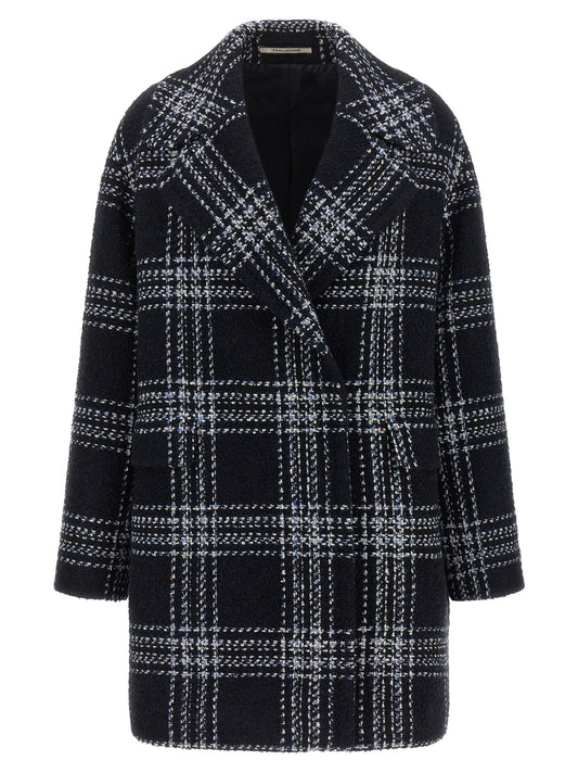 Tagliatore Blue Wool Coat