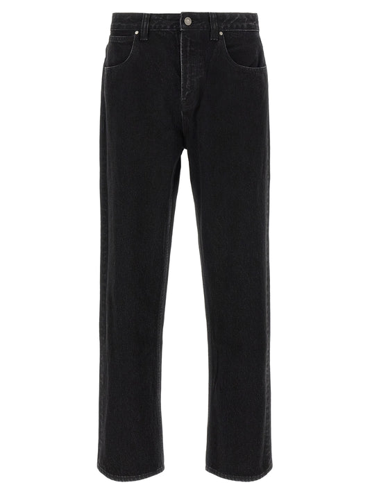 Entire Studios Black Cotton Straight-Leg Jeans
