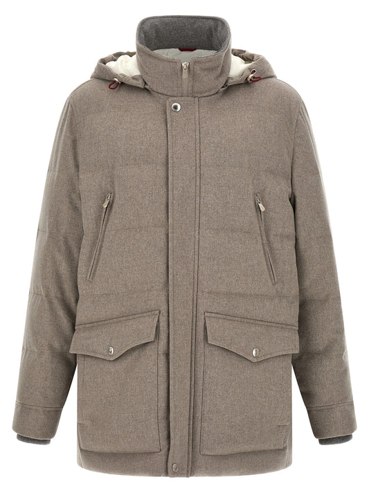 Brunello Cucinelli Beige Wool Parka