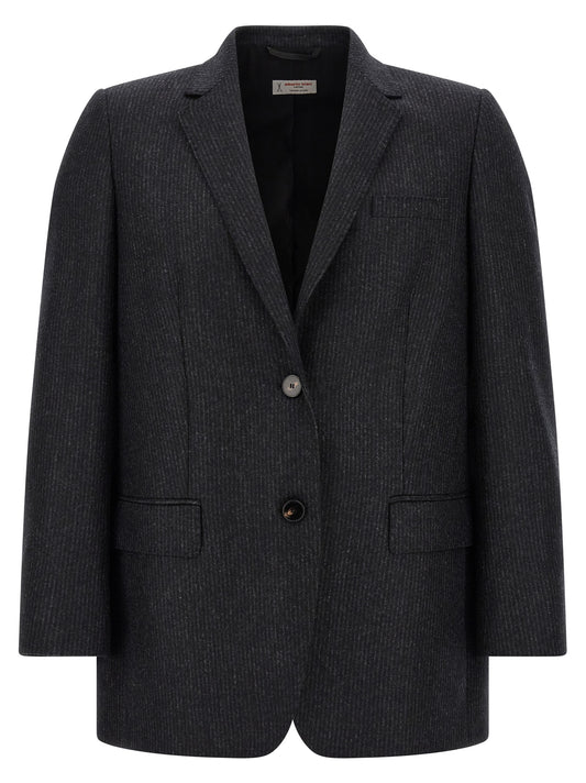 Alberto Biani Gray Wool Blazer