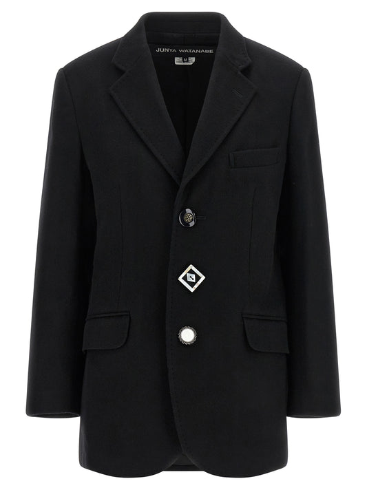 Junya Watanabe Black Wool Coat