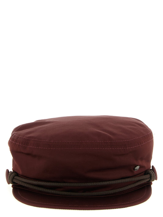 Maison Michel Bordeaux Polyester Fatcap Hat