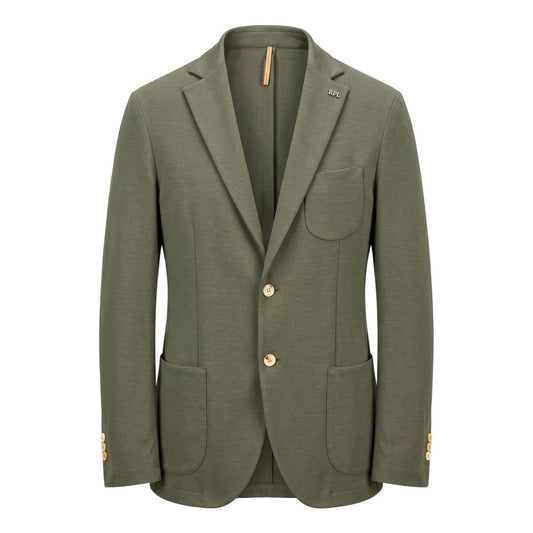 Roberto Pepe Luxury Green Cotton Men's Jacket