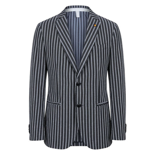 Roberto Pepe Luxury Blue Cotton Men's Jacket
