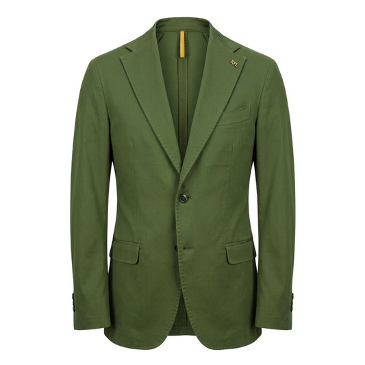 Roberto Pepe Luxury Green Cotton Men Jacket