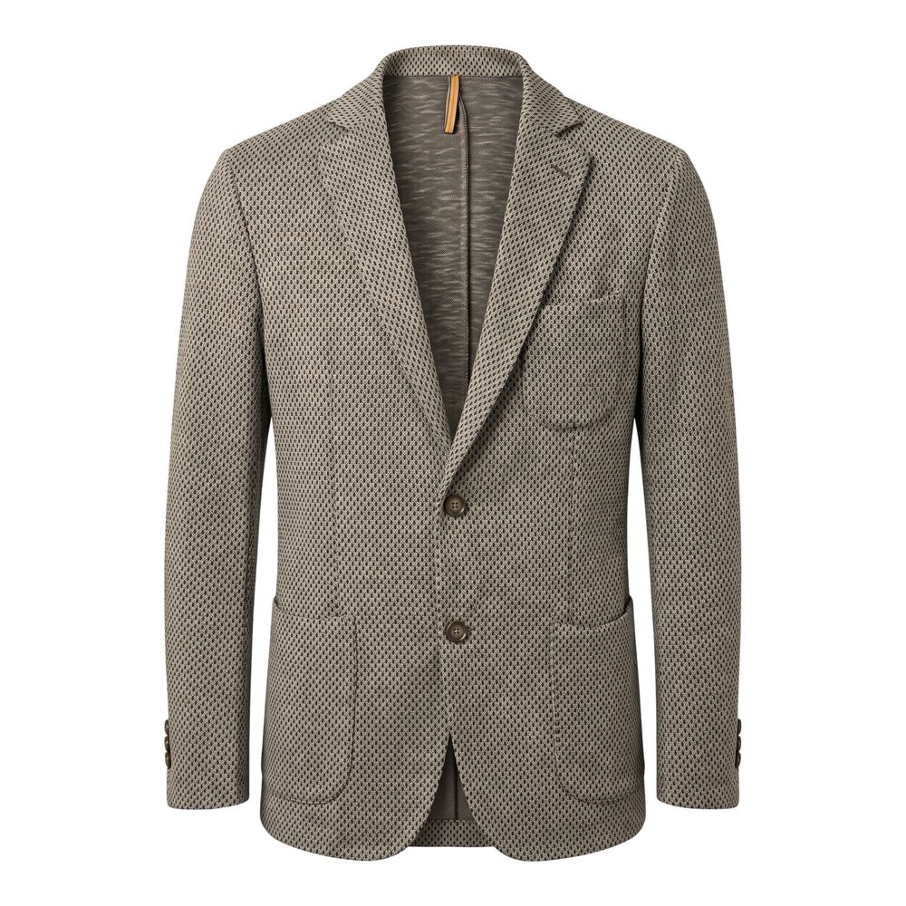 Roberto Pepe Luxury Beige Cotton Men Jacket