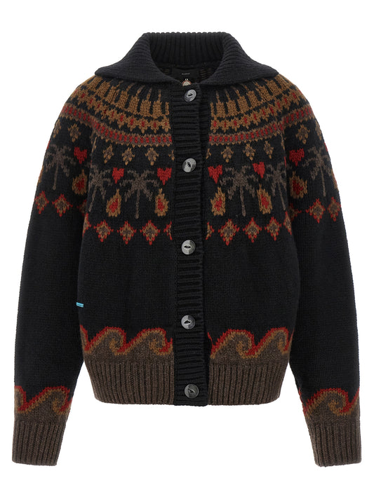 Alanui Multicolor Virgin Wool Cardigan