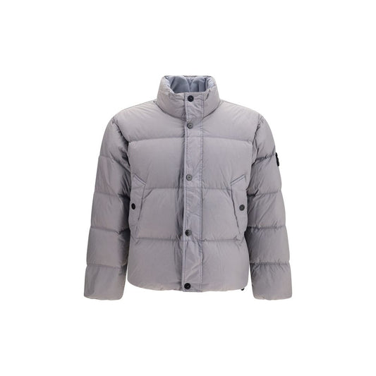 Stone Island Gray Polyamide Full-Length Jacket