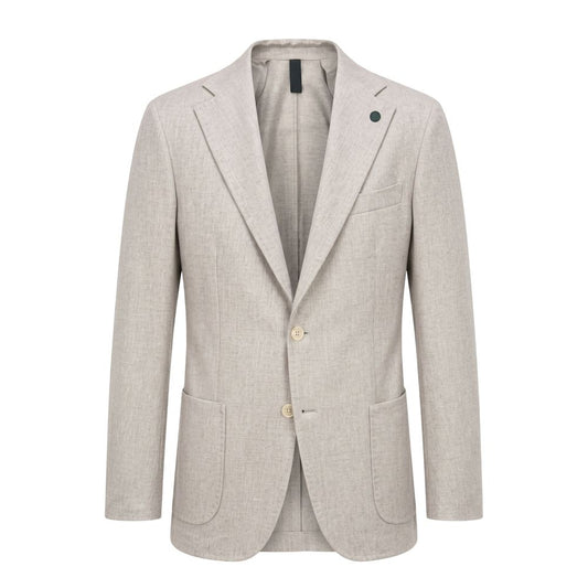 Roberto Pepe Luxury Grey Wool Men Jacket