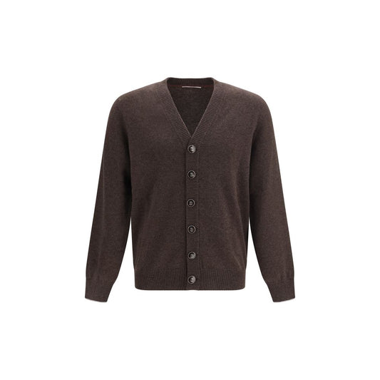 Brunello Cucinelli Brown Cashmere Cardigan