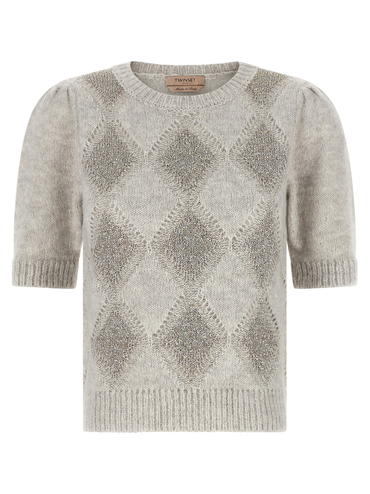 Twinset Gray Marabou Cardigan