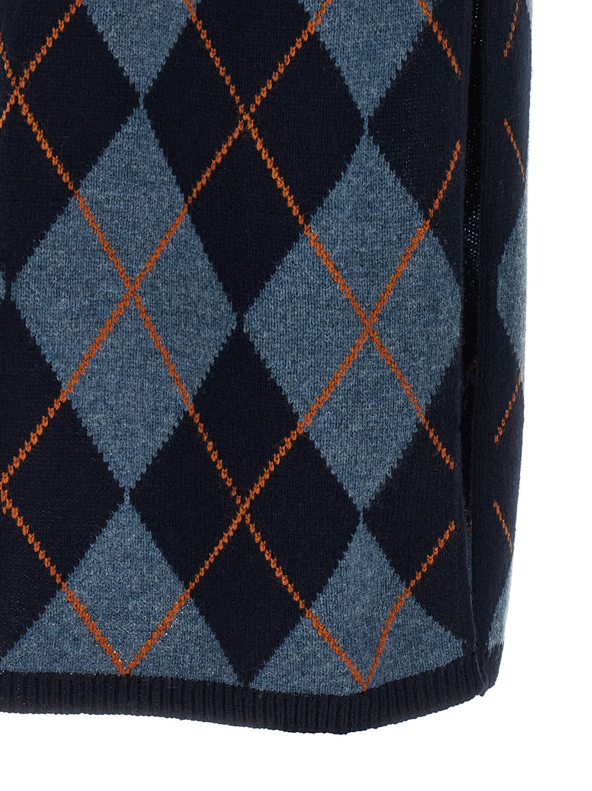 Twinset Blue Viscose Midi Skirt