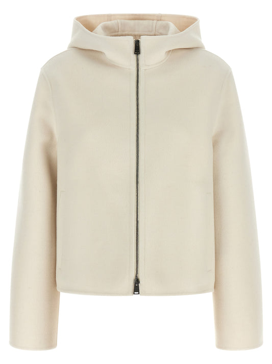 Fendi White Virgin Wool Full-Length Jacket