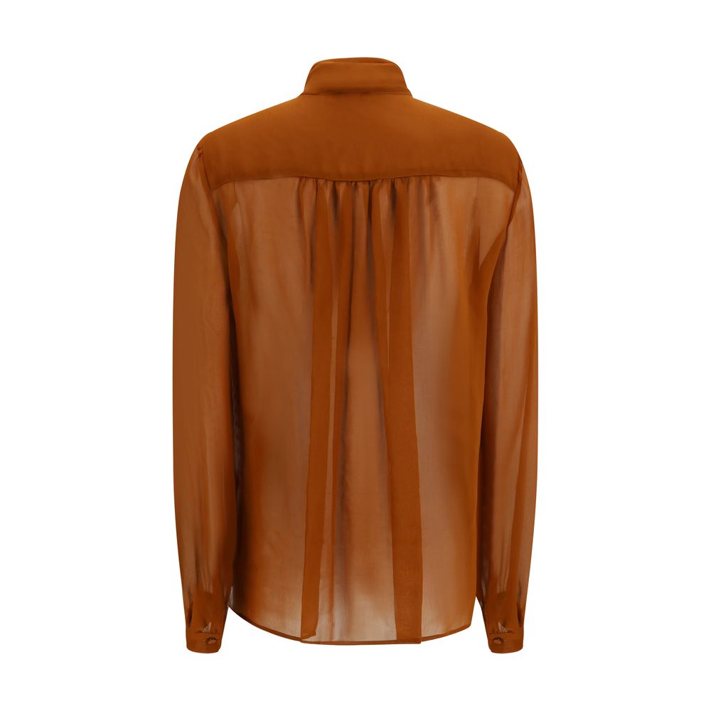 Lardini Brown Viscose Blouse