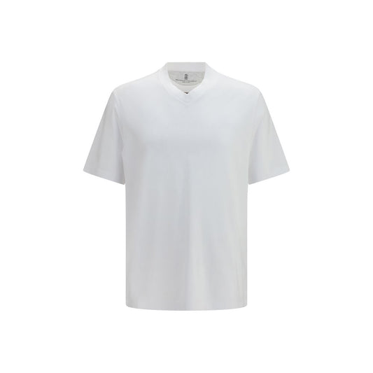 Brunello Cucinelli White Cotton T-Shirt
