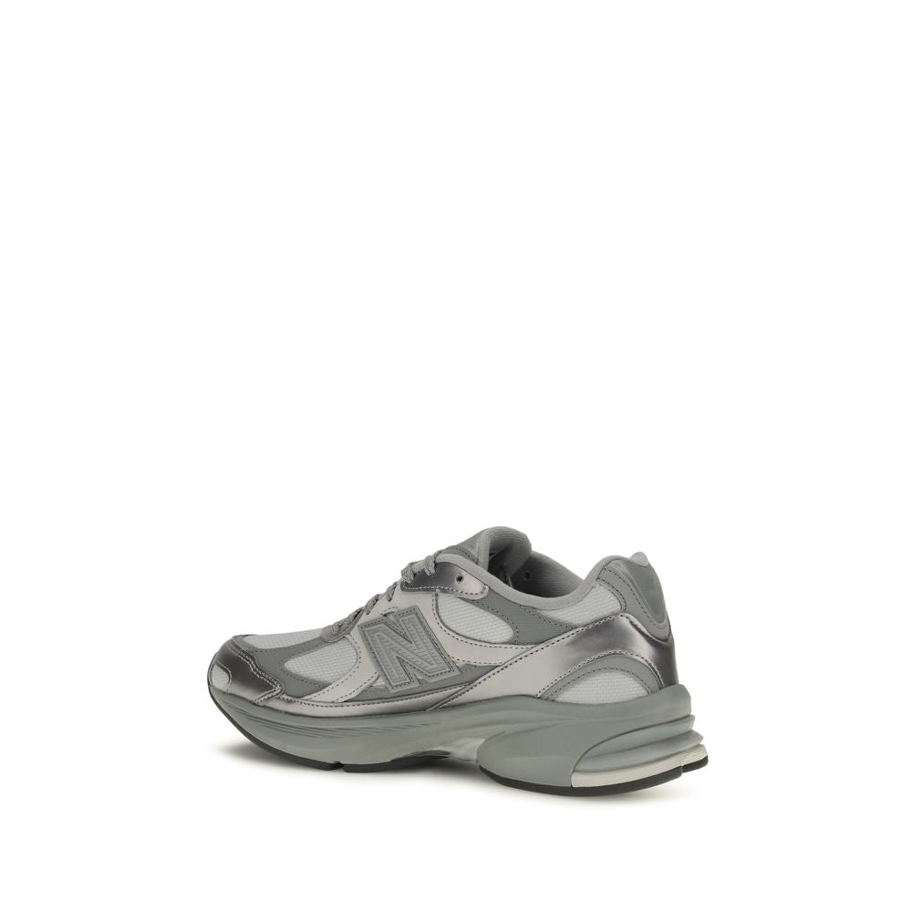 New Balance Gray Fabric Athletic Sneakers