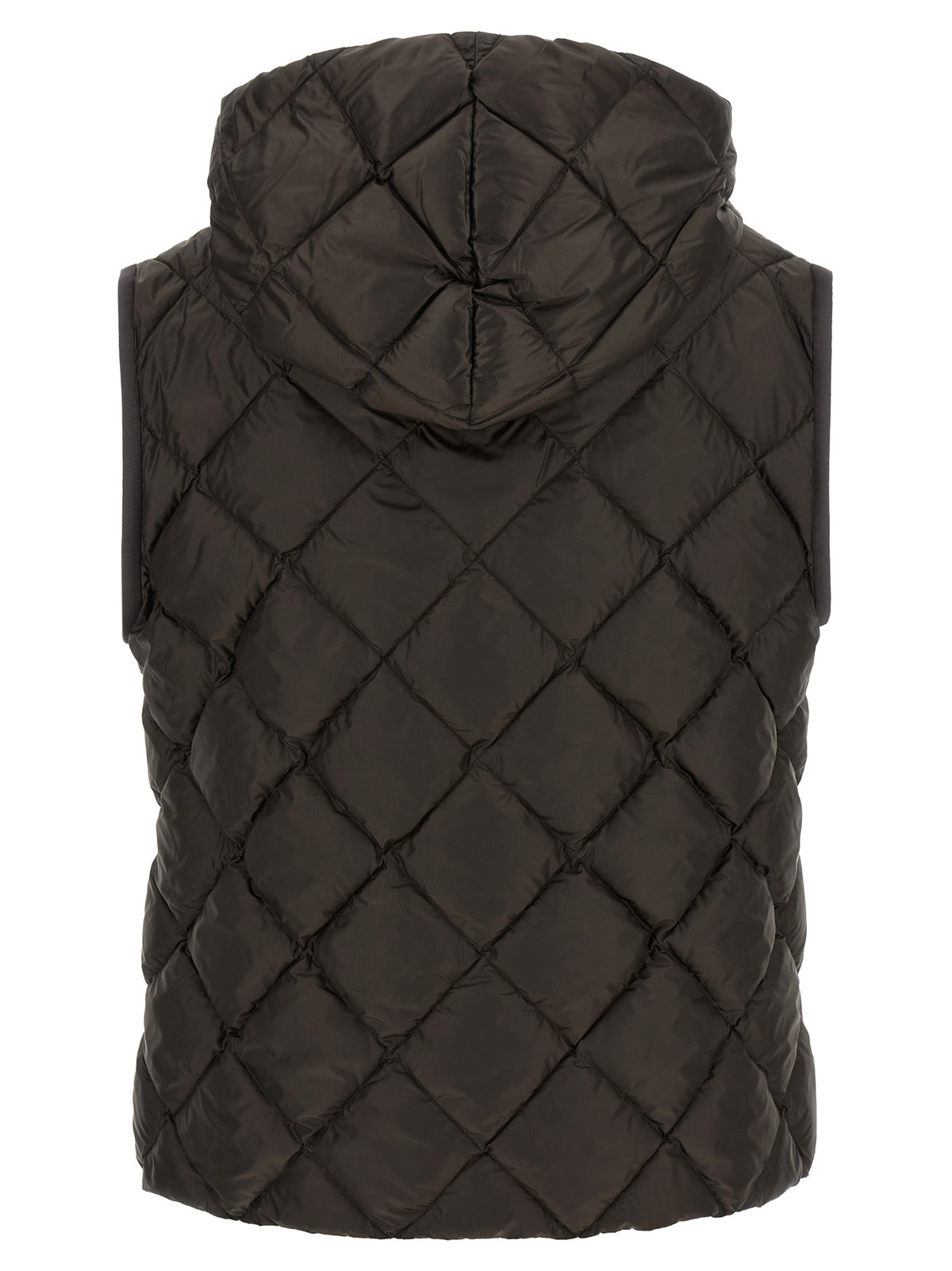Max Mara Brown Polyester Sleeveless Jacket