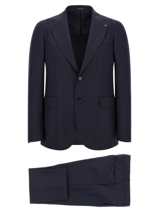 Tagliatore Blue Virgin Wool Two-Piece Suit