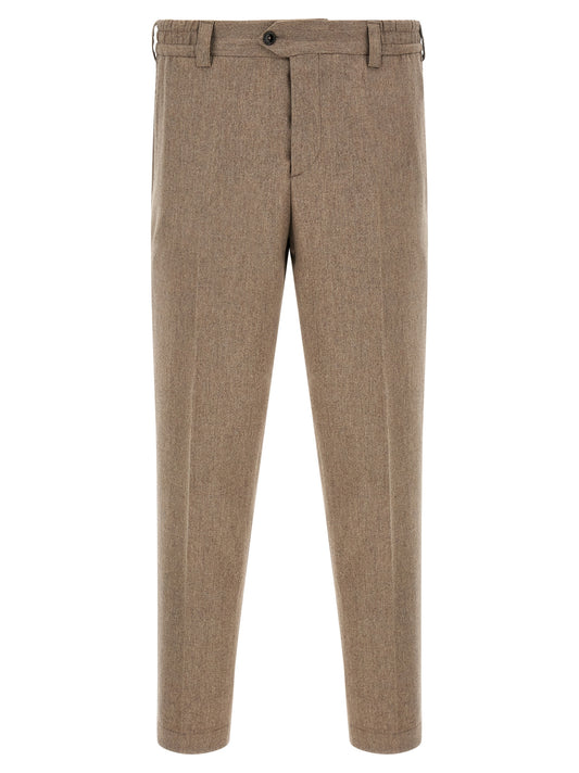 PT Torino Beige Virgin Wool Casual Pants