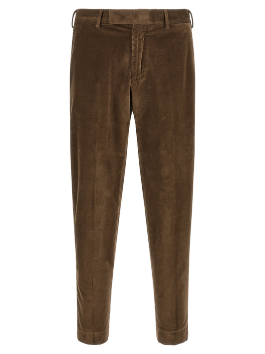 PT Torino Brown Cotton Casual Pants