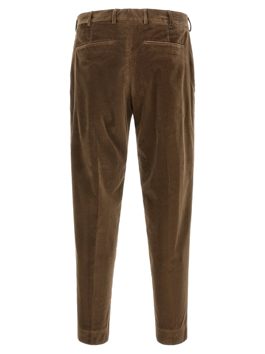 PT Torino Brown Cotton Casual Pants