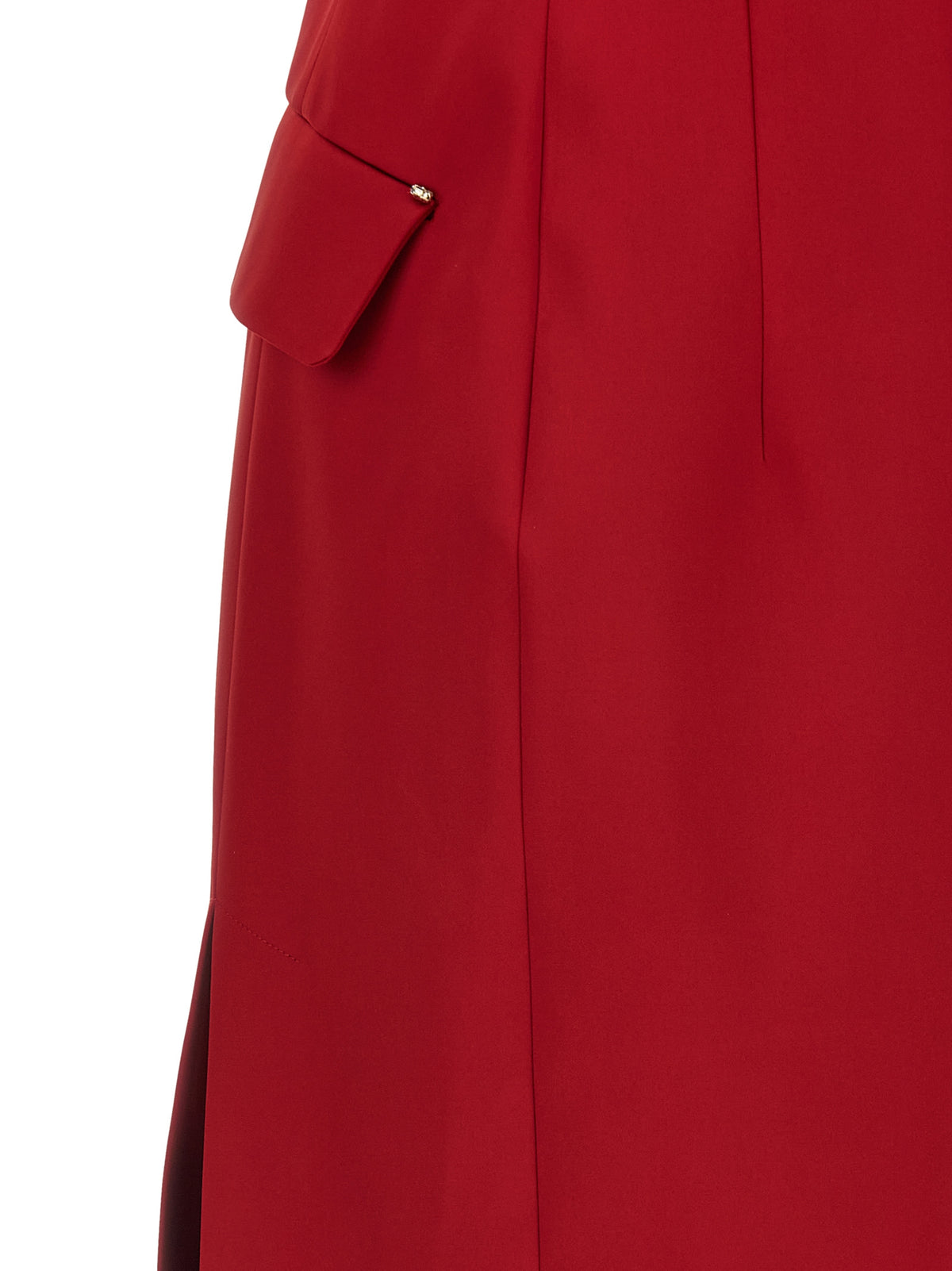 Sportmax Red Acetate Long Dress