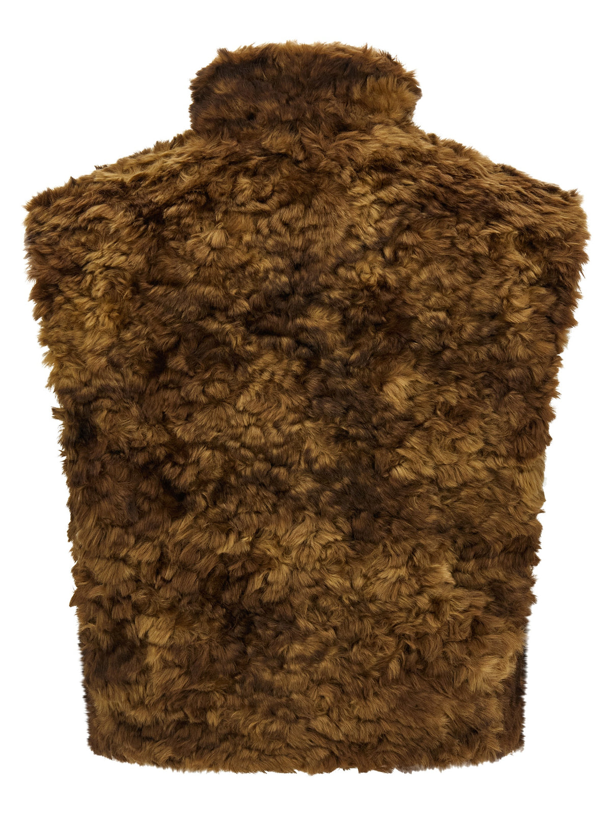 Isabel Marant Étoile Brown Marabou Sleeveless Jacket