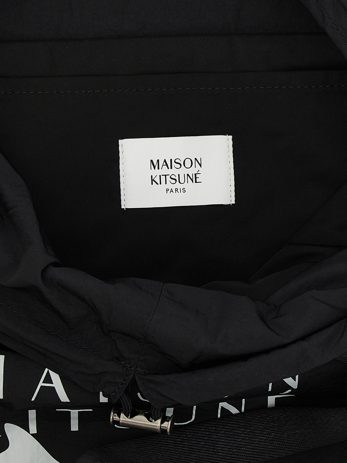 Maison Kitsuné Black Nylon Tote Bag