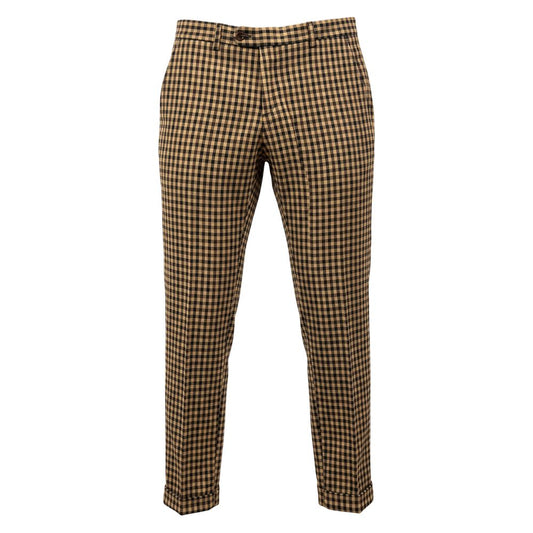Roberto Pepe Luxury Brown Viscose Men Pant