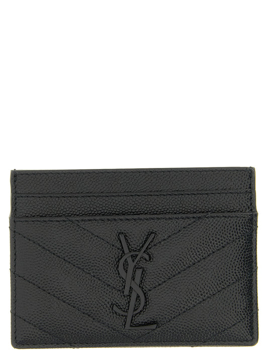 Saint Laurent Black Leather Cardholder