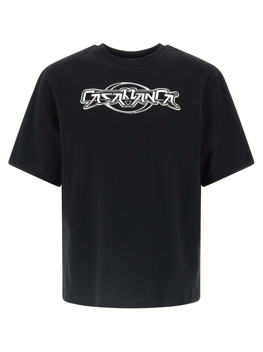 Casablanca Black Organic Cotton T-Shirt