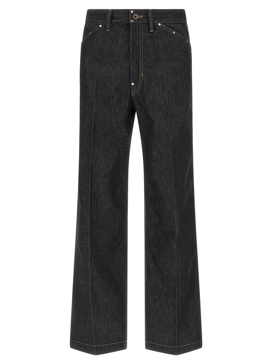 Lemaire Black Cotton Jeans Denim