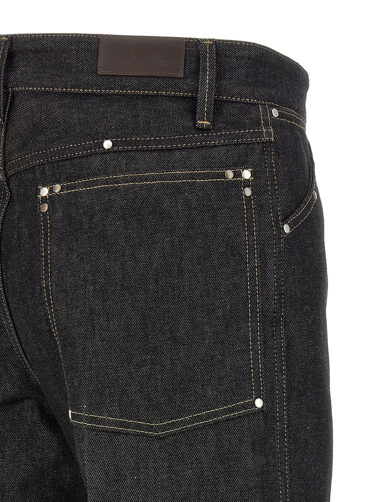 Lemaire Black Cotton Jeans Denim