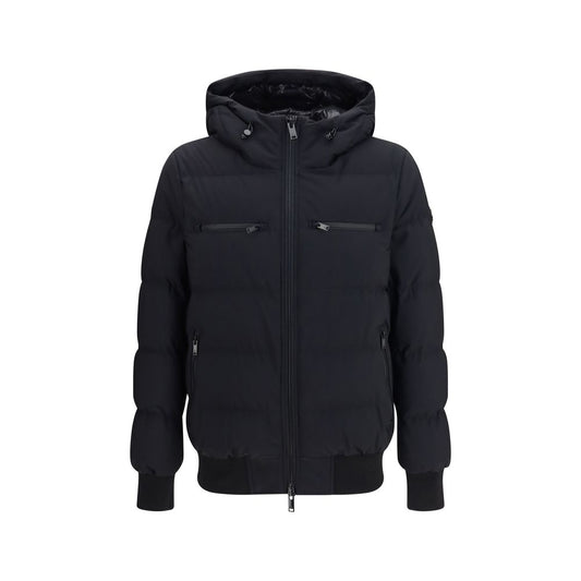Moose Knuckles Black Nylon Full-Length Jacket