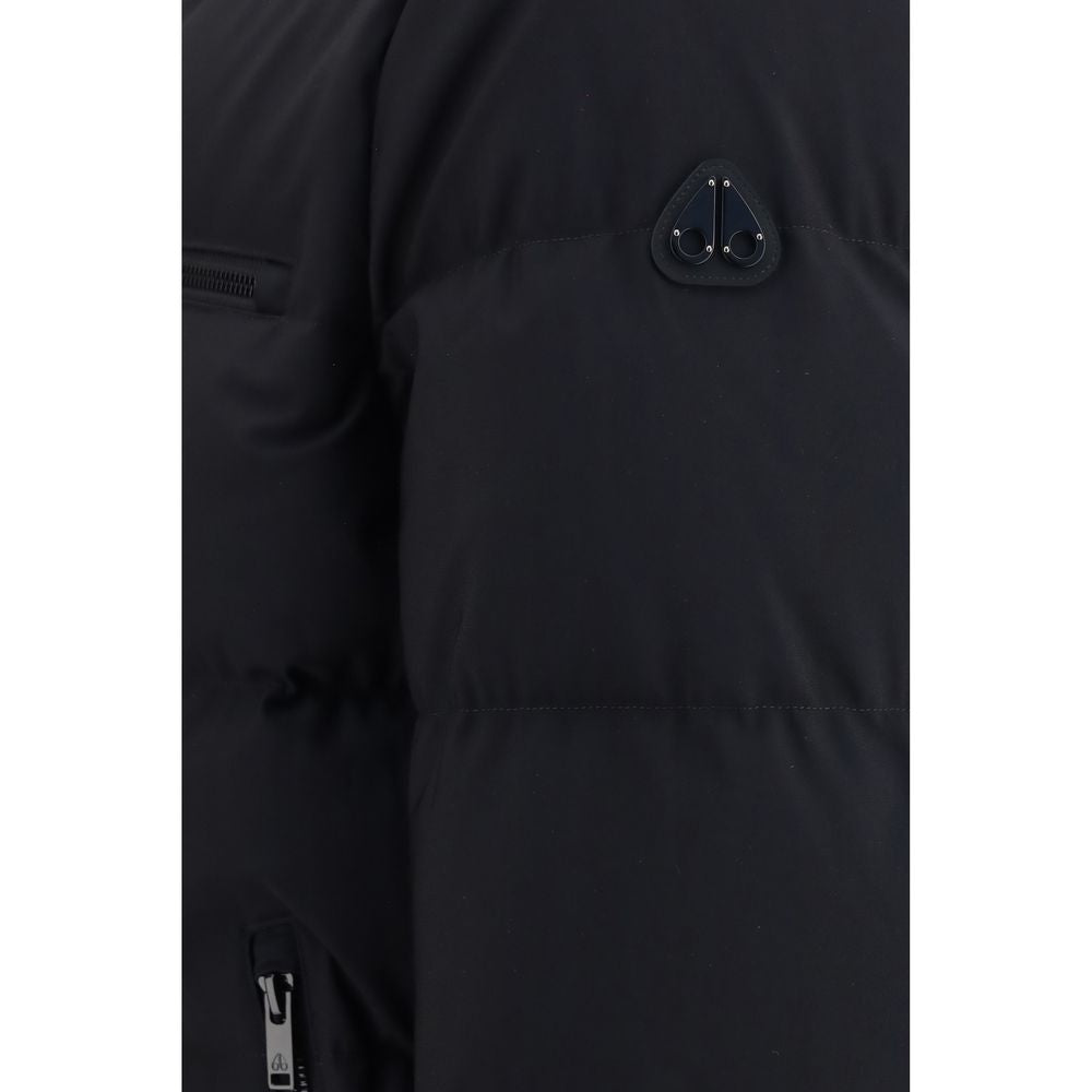 Moose Knuckles Black Nylon Full-Length Jacket