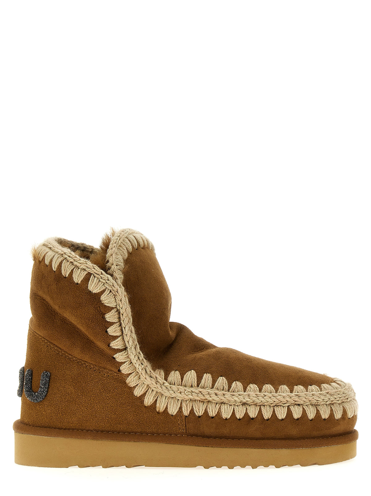 Mou Brown Lambskin Ankle Boots
