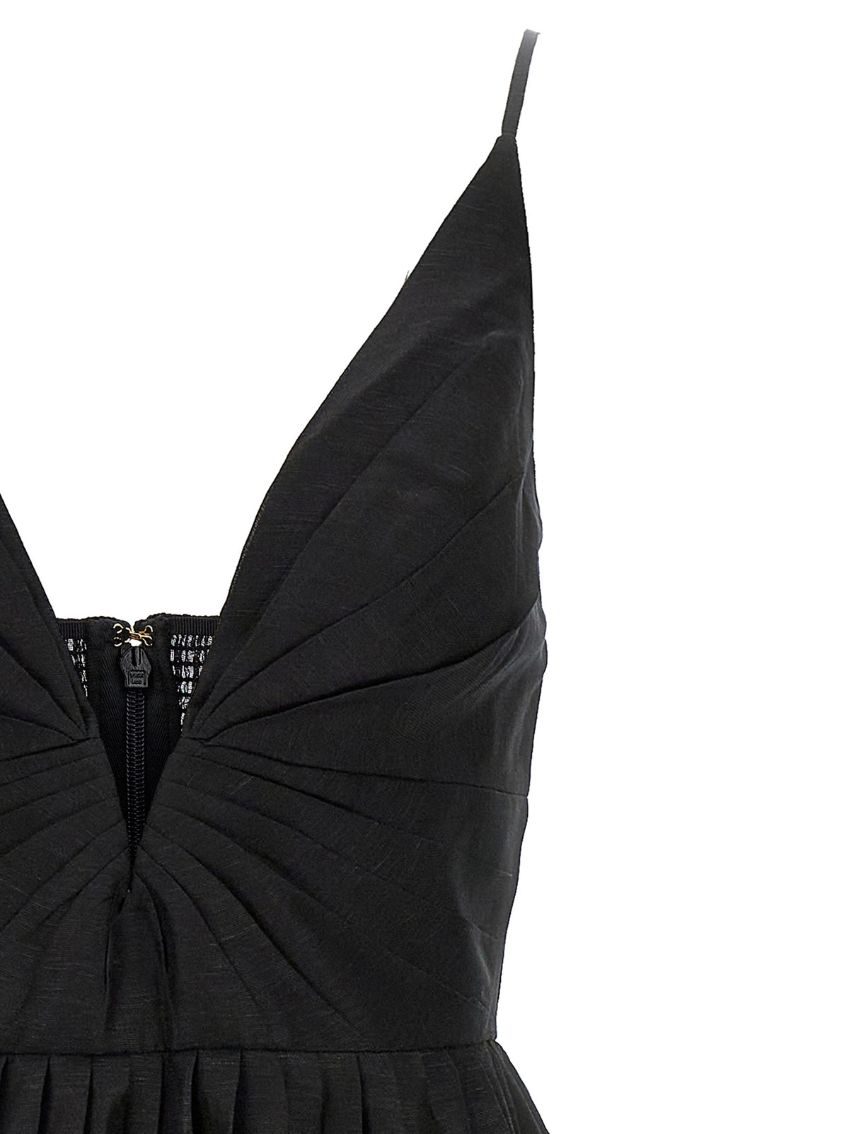 Zimmermann Black Linen Cocktail Dress