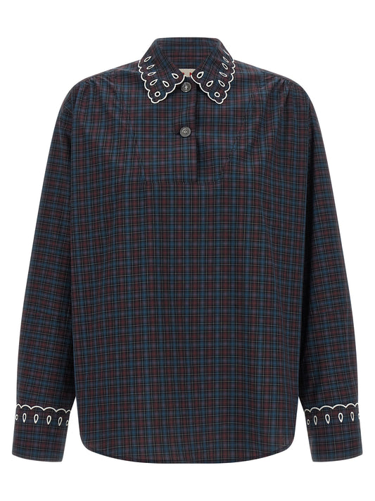 Marni Blue Cotton Blouse
