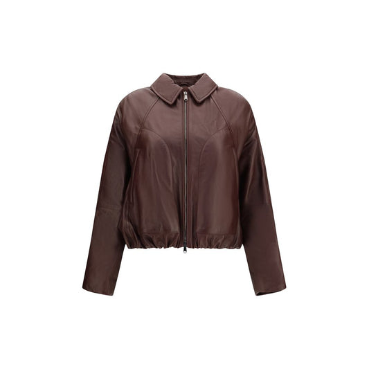 Brunello Cucinelli Bordeaux Lamb Ovis Aries Bomber