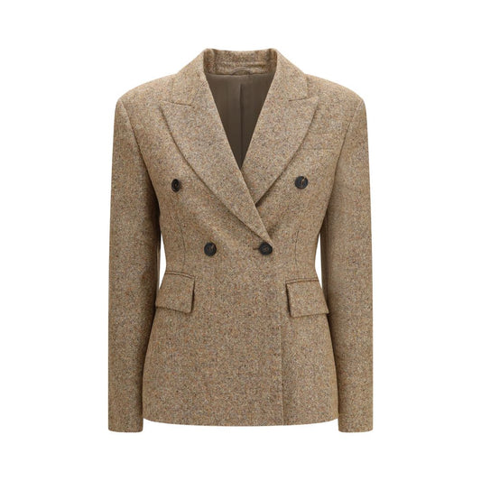 Brunello Cucinelli Beige Wool Oves Aries Full-Length Jacket