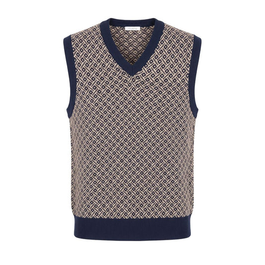 Malo Blue Cotton Men Sweater