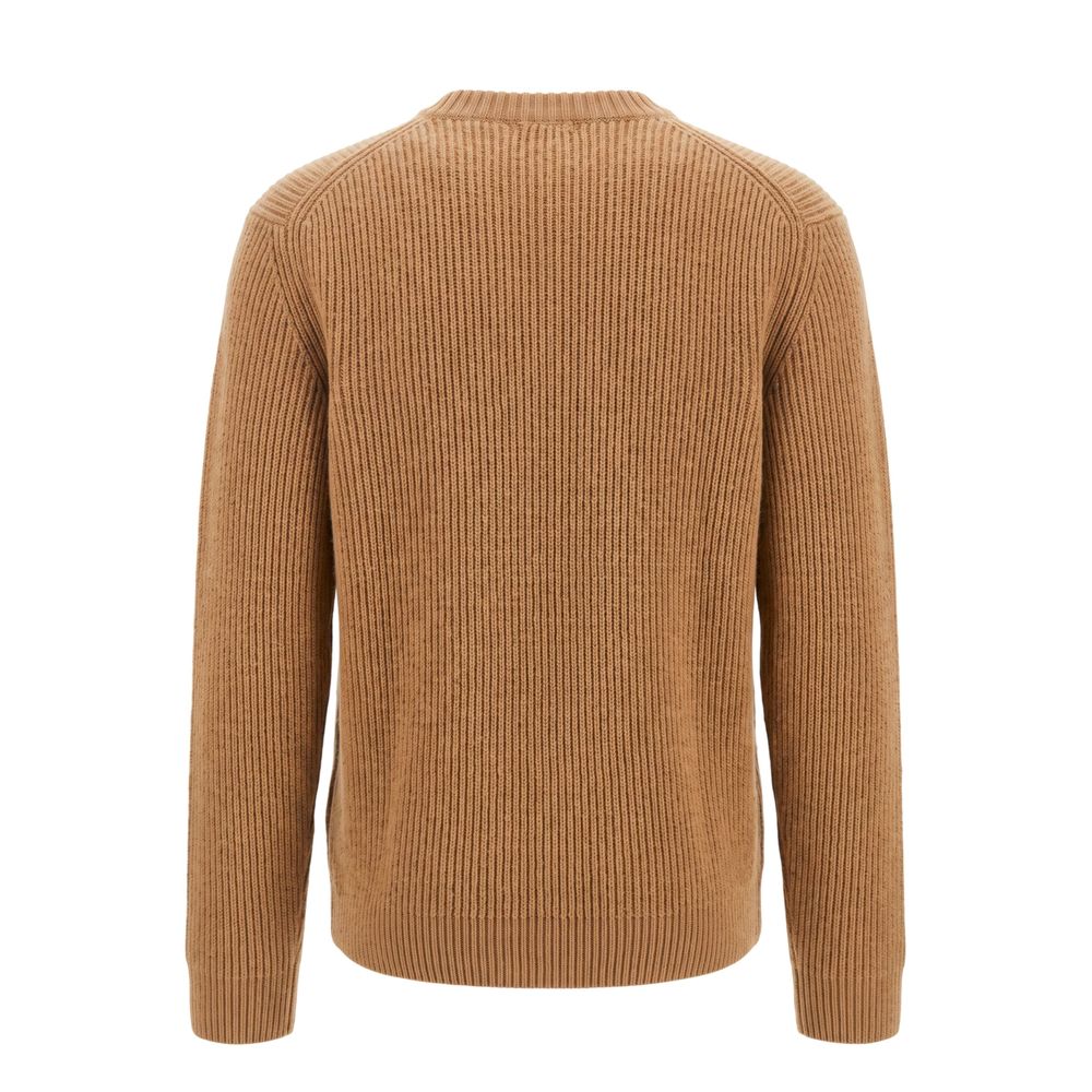 Malo Brown Wool Men Sweater