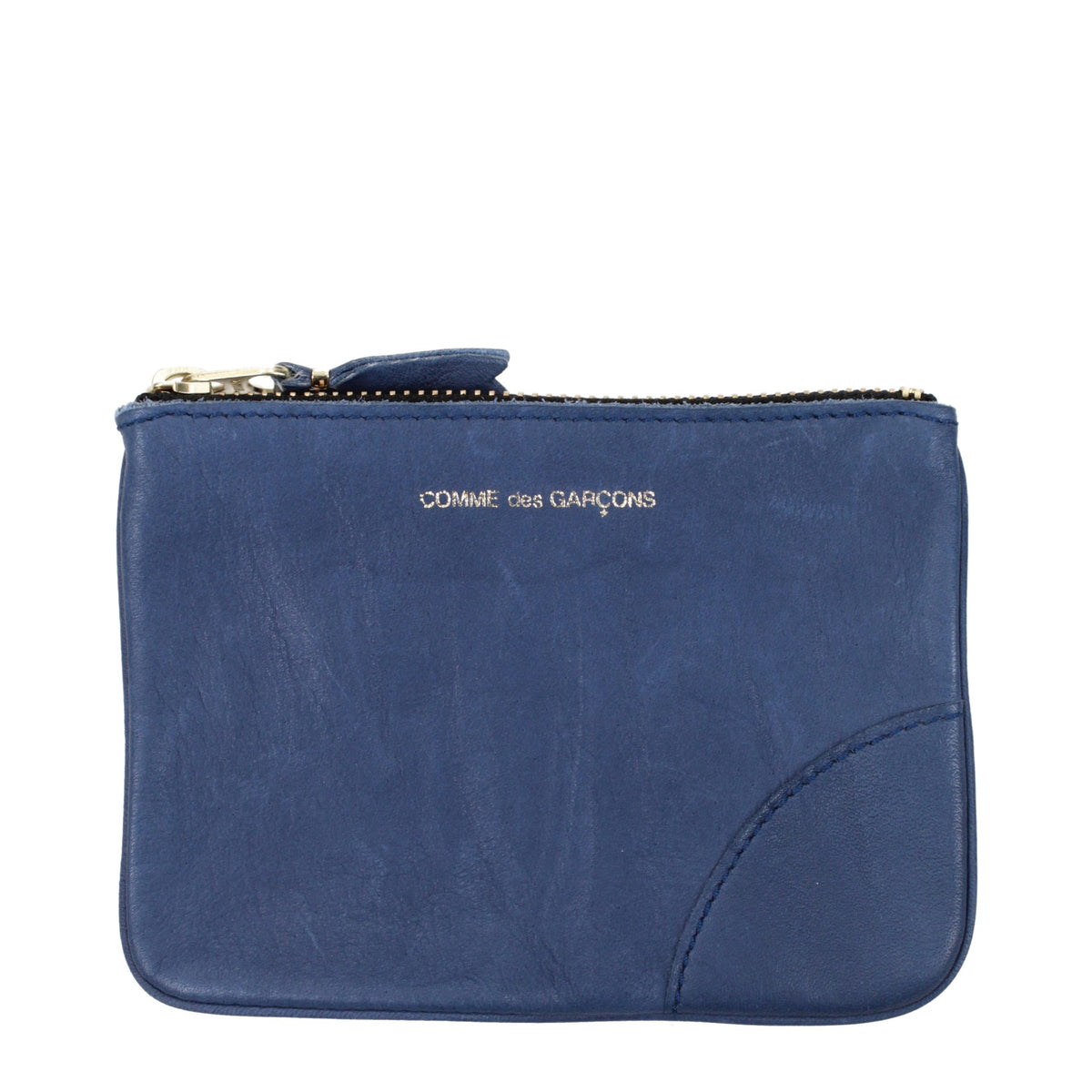 Comme Des Garçons Blue Leather Wallet