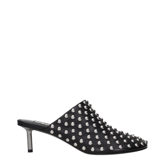 Jil Sander Black Leather Mules