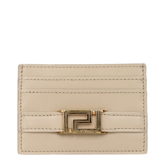 Versace Beige Leather Cardholder