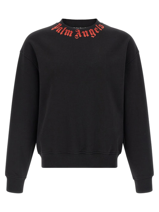 Palm Angels Black Cotton Sweatshirt