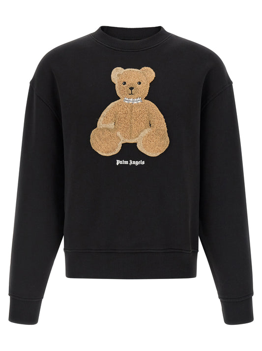 Palm Angels Black Cotton Sweatshirt