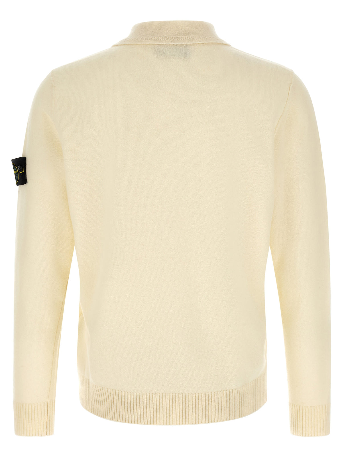 Stone Island White Virgin Wool Cardigan