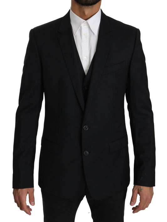 Dolce & Gabbana Blue Viscose Two-Piece Suit